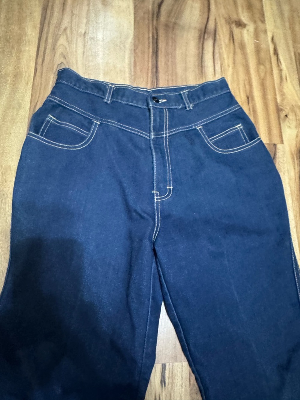 Gitano Navy Blue High-Rise Jeans with Contrast Stitching